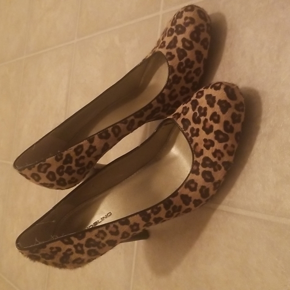 Classy Leopard Heels With Real Fur! Sz. 9! - Picture 5 of 6